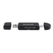 Micro USB OTG adapteris su USB 2.0, SD/Micro SD kortelių skaitytuvas