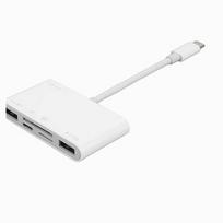 USB 3.0 atminties kortelių skaitytuvas 6in1, adapteris, hubas nešiojamam kompiuteriui