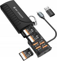 Atminties kortelių skaitytuvas SD TF Nano SIM 2in1 USB-C Compact