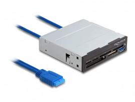 Kortelių skaitytuvas 3.5" SuperSpeed USB, 6 lizdai + 1x USB A, Delock 91759