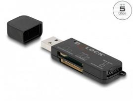USB kortelių skaitytuvas Delock 91757 (SD, Micro SD, MS)