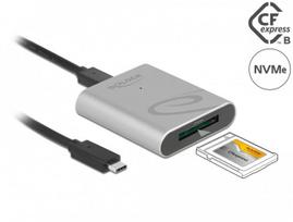 CFexpress kortelių skaitytuvas su aliuminio korpusu Delock 91751 USB C