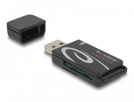 Kortelių skaitytuvas Mini USB 2.0 Delock 91602 SD ir Micro SD kortelėms