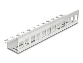 Metalinis Keystone laikiklis 12 jungčių, DIN bėgiui ir sienai, Delock 90631