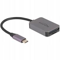 Kortelių skaitytuvas Delock USB-C 3.2 Gen 1 SD/microSD pilkas
