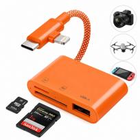 Kortelių skaitytuvas SD ir microSD TF USB-A 2.0 480MB/s
