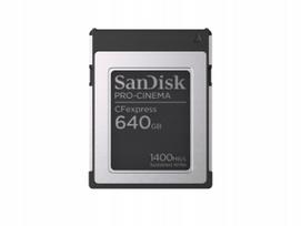 CFexpress Type B kortelė SanDisk 640GB PRO-CINEMA, rašymas iki 1500MB/s, skaitymas iki 1700MB/s