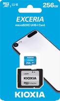 MicroSD atminties kortelė KIOXIA EXCERIA 256GB su adapteriu