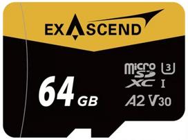 microSD atminties kortelė Exascend Catalyst 64GB su SD adapteriu