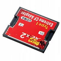 Dvigubas SD SDXC/HC ir TF į Compact Flash CF Type I kortelių skaitytuvas