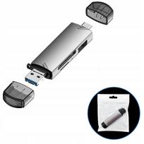 Atminties kortelių skaitytuvas 6in1 SD TF MicroSD USB-C Micro-USB USB 3.0 adapteris
