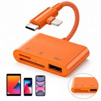 Atminties kortelių skaitytuvas SD ir MicroSD TF USB C telefonui ir nešiojamam kompiuteriui
