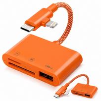 SD kortelių skaitytuvas 3-in-1 (SD/microSD), USB-A 2.0, 480MB/s