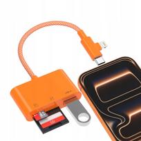 SD kortelių skaitytuvas 3-in-1 (SD/Micro SD), USB-A 2.0, 480Mbps