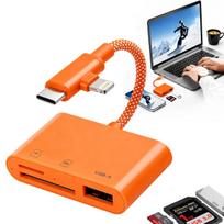 Atminties kortelių skaitytuvo adapteris 1TB SD microSD TF, skirtas MacBook, iPad, Android