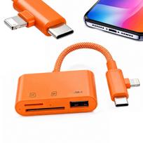 3 in 1 Type C TF kortelių skaitytuvas SD hub adapteris kompiuteriui, telefonui