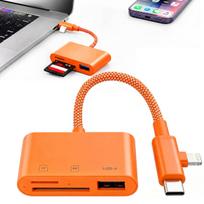 Kortelių skaitytuvas Type C, TF, SD, USB C kompiuteriui ir telefonui
