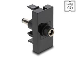 Adapteris DC 5,5x2,5 mm lizdas – DC 5,5x2,1 mm kištukas juodas Delock 90962