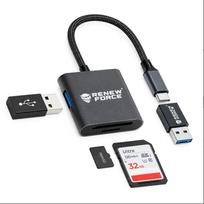 Atminties kortelių skaitytuvas USB-C 3in1