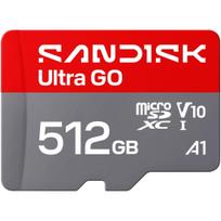 microSDHC atminties kortelė SanDisk ULTRA GO 512GB, Class 10, UHS-I, A1, 190MB/s