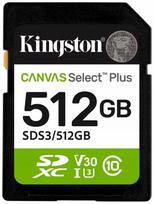 SDXC atminties kortelė KINGSTON 512GB Canvas Select Plus Gen3 150MB/s, 2 vnt.