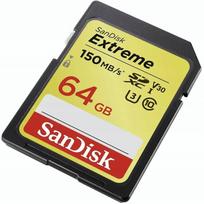 Atminties kortelė SANDISK 64GB SD SDXC Class 10 EXTREME 150MBs UHS-I U3
