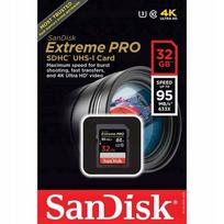 SD kortelė SANDISK 32GB SDHC EXTREME PRO CL10 UHS-3 95MB/s