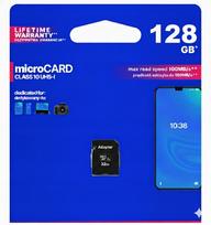 MicroSDHC atminties kortelė 128GB CL10 UHS I su Rindle adapteriu