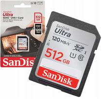 SD atminties kortelė SANDISK Ultra SDSDUN4-512G-GN6IN, 512GB, 120MB/s