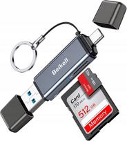 Kortelių skaitytuvas SD Micro SD USB-C USB 3.0 5Gb/s OTG