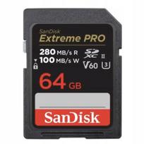 Atminties kortelė Sandisk SDXC 64GB EXTREME PRO 280MB/s C10 UHS-II V60