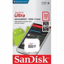 Atminties kortelė SANDISK 32GB micro SD HC Class 10 ULTRA 80MB/s UHS-1 U1