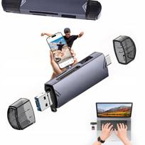 Atminties kortelių skaitytuvas 6-in-1 USB-C OTG MicroSD TF adapteris
