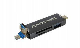 Kortelių skaitytuvas 6in1 USB 3.0 USB-C microUSB SD microSD OTG