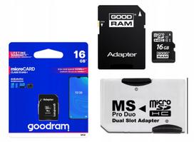 Atminties kortelė 16GB su MS Pro Duo / Sony PSP adapteriu