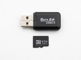 Micro SD kortelių skaitytuvas USB OTG adapteris 2in1 PC