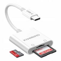 SD kortelių skaitytuvas USB C KiWiBiRD microSD OTG adapteris iPhone 17 16 MacBook