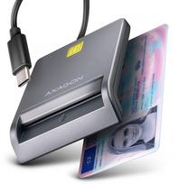 Kortelių skaitytuvas AXAGON CRE-SM3TC USB-C FlatReader su laidu