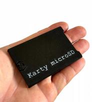 microSD kortelių dėklas, kišeninis 8 kortelėms ir SD adapteriui