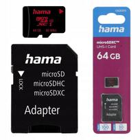 microSDXC atminties kortelė Hama 64GB UHS Speed C3 UHS-I 100MB/s su adapteriu