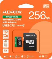 Atminties kortelė ADATA UD256GUI3V30A2SP-RA1 Speed Plus 256GB microSD SDXC