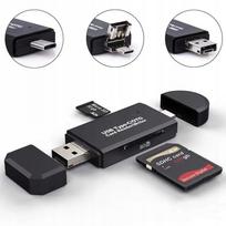 Atminties kortelių skaitytuvas HUB 5in1 USB 2.0 USB-C MicroUSB, SD, SDXC, MicroSD, SDHC