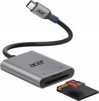 USB-C SD kortelių skaitytuvas Acer aliuminis Micro SD adapteris 170MB/s