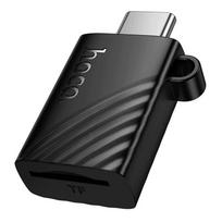Atminties kortelių skaitytuvas Micro TF 2.0 su USB-C Hoco HB53 juodas