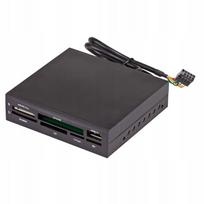 Kortelių skaitytuvas Akyga AK-CA-37 3.5" vidinis USB 2.0 SD MS MC