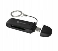 Atminties kortelių skaitytuvas Natec Scarab C NCZ-2365 USB Type-C SD/microSD juodas
