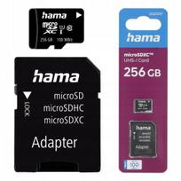 MicroSDXC atminties kortelė Hama 256GB Class 10 UHS-I 100MB/s su adapteriu