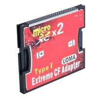 Adapteris 2x MicroSD į CF Type I, dvi kortelės