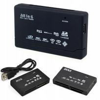 Atminties kortelių skaitytuvas USB 2.0 juodas