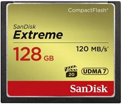 CF atminties kortelė Sandisk 128GB Extreme, 85MB/s rašymas, 120MB/s skaitymas, 2 vnt.